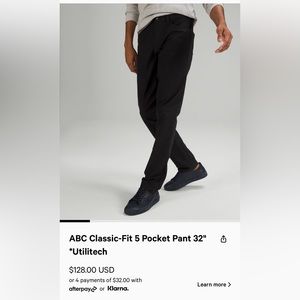 Lululemon ABC Classic Fit- 5 Pocket Pant. *Utilitech